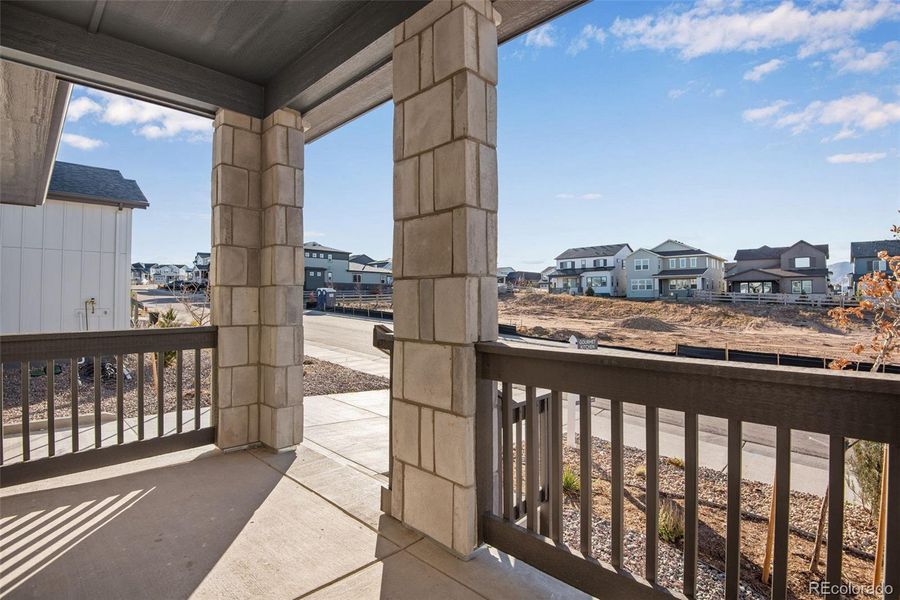 Exterior details and patio area of a home in Prelude at Sterling Ranch, Littleton (Image 3).