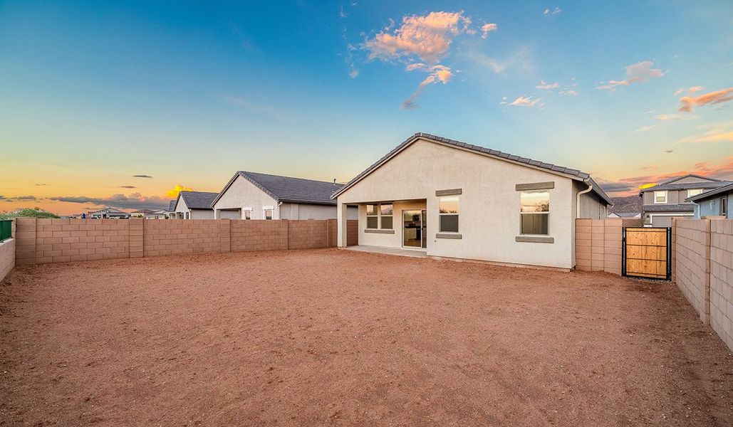 Exterior details and patio area of a home in Saguaro Bloom, Marana (Image 4).