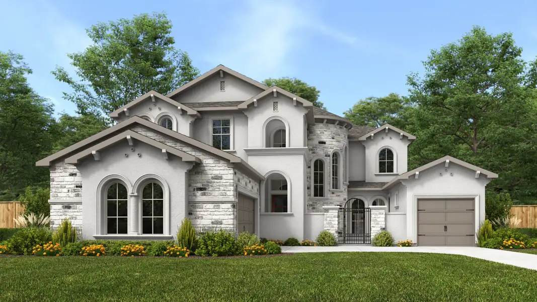 Representative exterior photo of a completed home built from the 4410S by Perry Homes in Elyson, Katy, TX (Image 3).