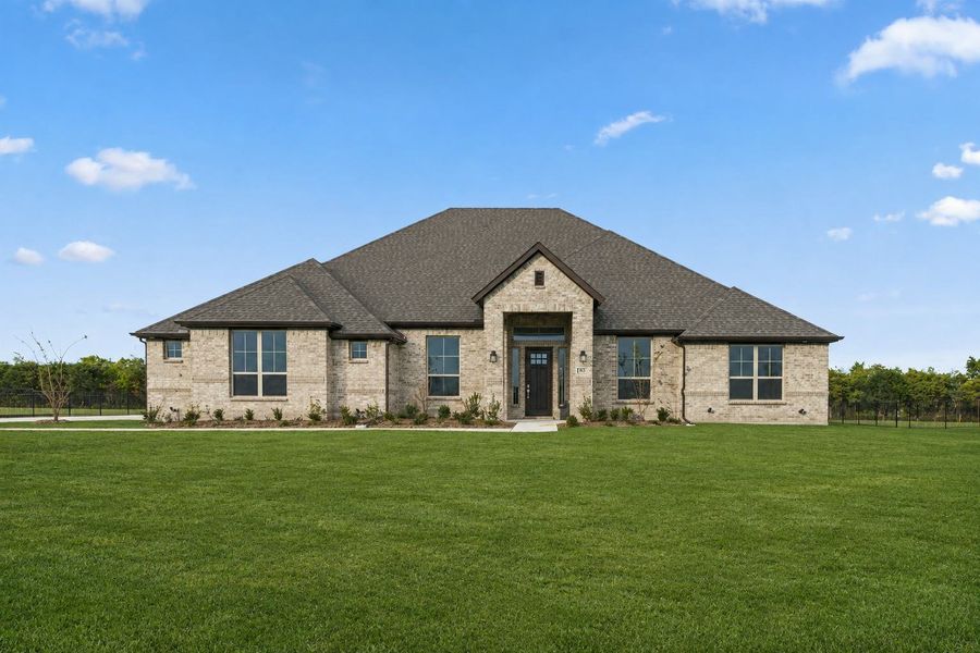 Representative exterior photo of a completed home built from the Brady by Kindred Homes in Hampton Park Estates, Glenn Heights, TX (Image 19). Representative exterior photo of a completed home built from the Brady by Kindred Homes in Hampton Park Estates, Glenn Heights, TX (Image 19).