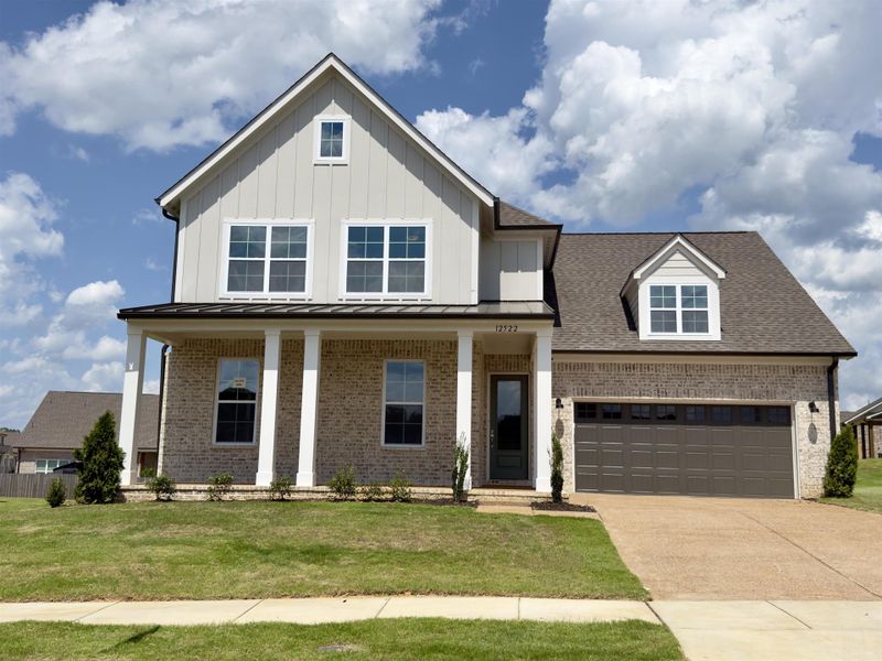 Front exterior of a new home in White Oak, Arlington, TN, highlighting curb appeal (Image 1). Front exterior of a new home in White Oak, Arlington, TN, highlighting curb appeal (Image 1).