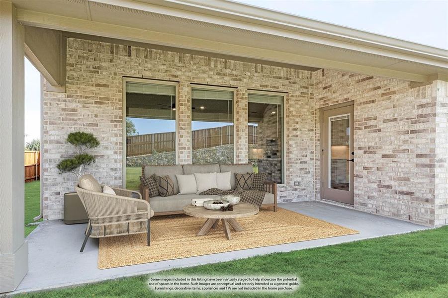 Exterior details and patio area of a home in Rockwood 90, Mansfield (Image 3). Exterior details and patio area of a home in Rockwood 90, Mansfield (Image 3).