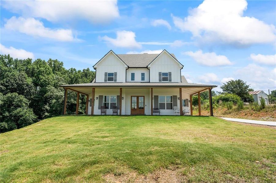 Front exterior of a new home in , Cumming, GA, highlighting curb appeal (Image 20).