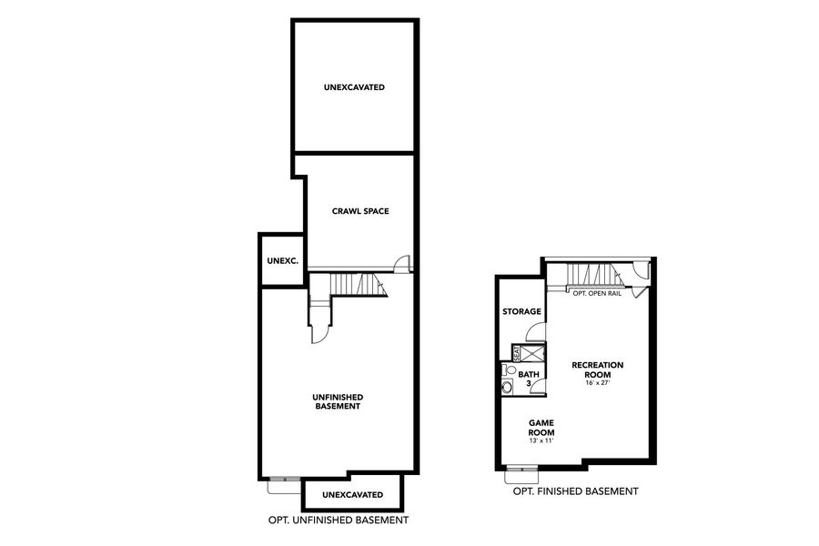 2D floor plan layout for the Superior 3 by Brightland Homes in Westerly - Townhomes, Erie, CO (Image 3).