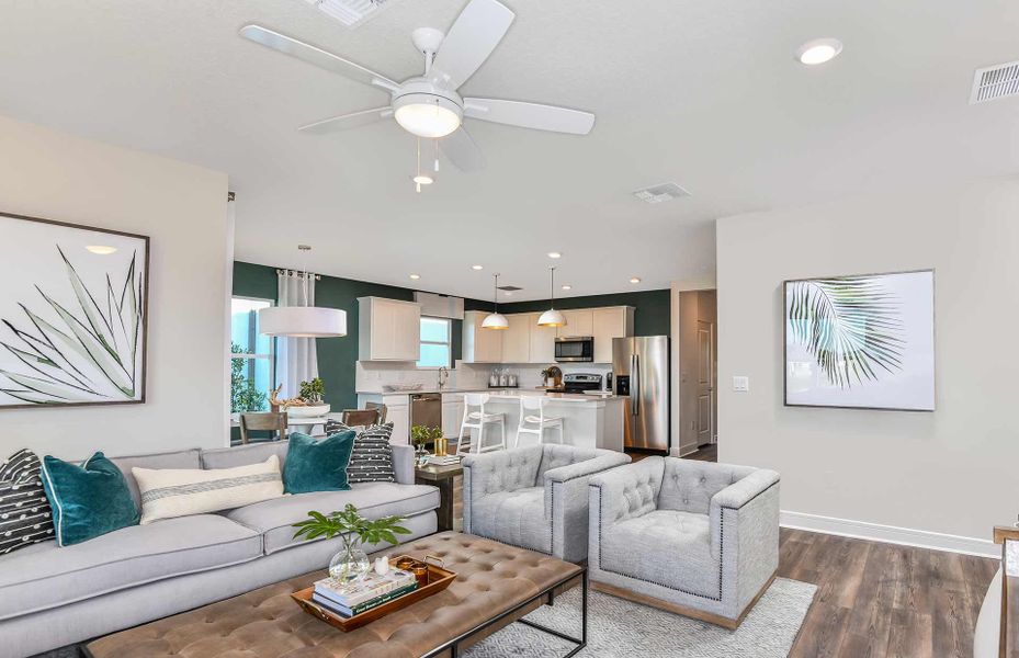 Furnished interior view inside a new home in Oakfield Lakes, Parrish (Image 6).