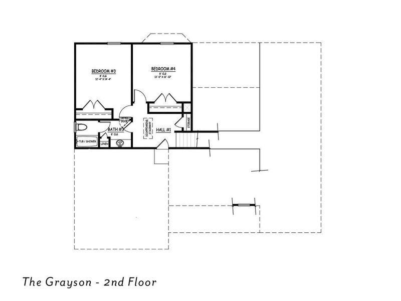 2D floor plan layout for the The Grayson by Smith Family Homes in Savannah Highlands, Savannah, GA (Image 4).
