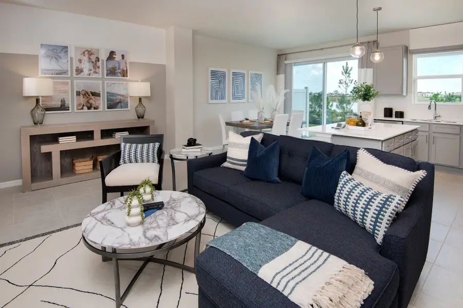 Representative furnished interior of a home built from the Washington by Park Square Residential in Townwalk at Babcock Ranch, Punta Gorda (Image 4).