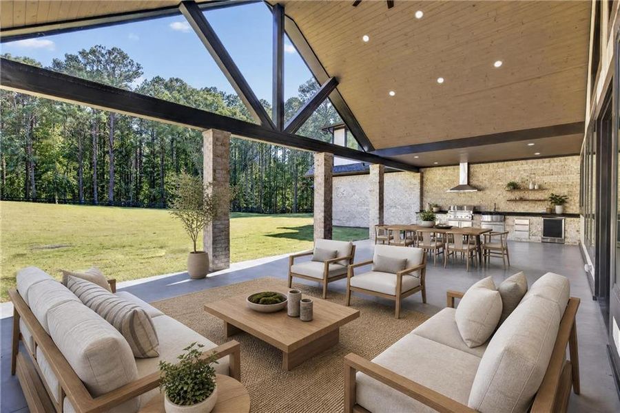 Exterior details and patio area of a home in , Monroe (Image 36).