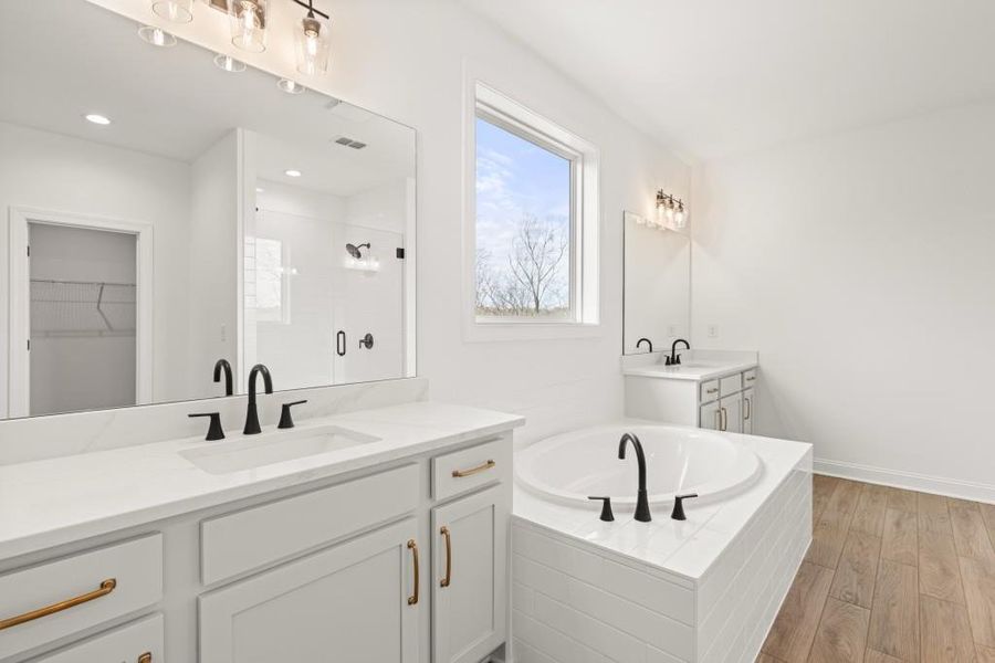 Furnished interior view inside a new home in East Harbor II at Chestatee, Dawsonville (Image 14).