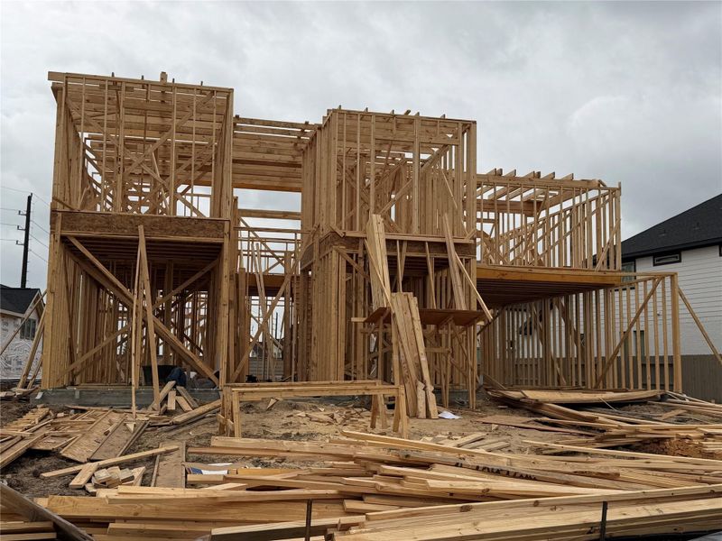In-progress construction of a new home in Pomona, Manvel, TX (Image 5).