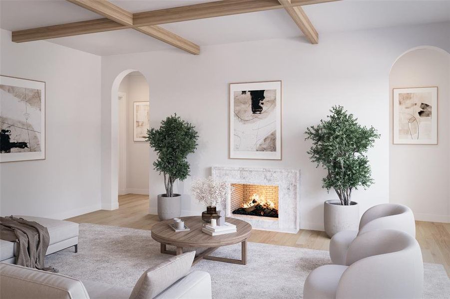 Furnished interior view inside a new home in , Dallas (Image 7).