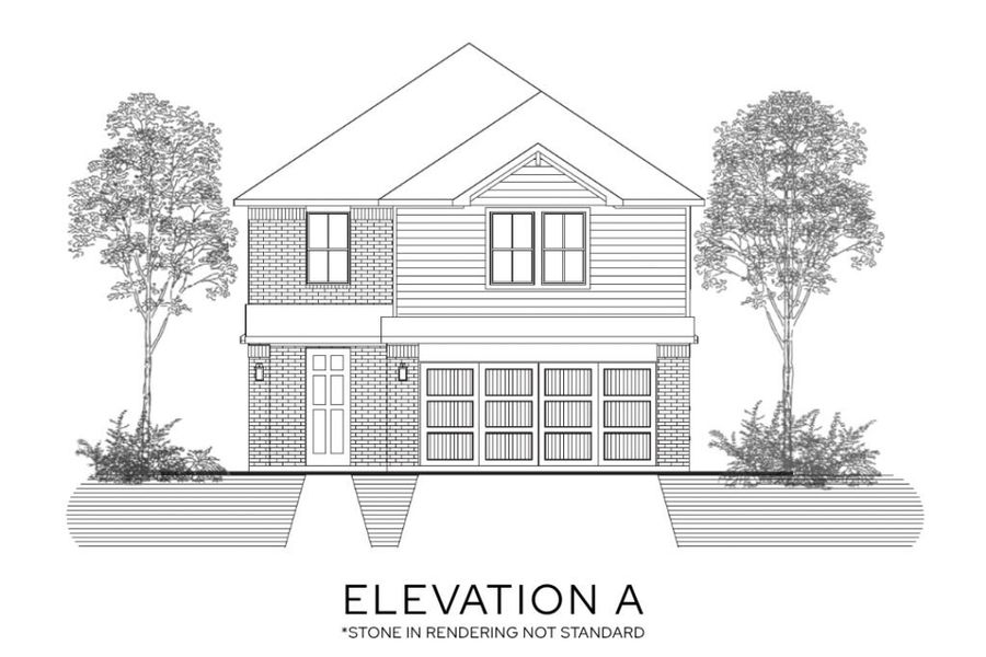 Representative rendering of the exterior for the The Penrose by Lillian Custom Homes (Image 3).