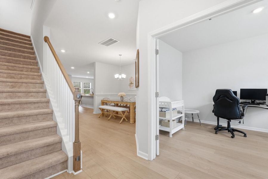 Furnished interior view inside a new home in Cypress Preserve, Moncks Corner (Image 8). Furnished interior view inside a new home in Cypress Preserve, Moncks Corner (Image 8).