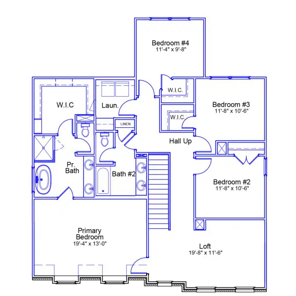 2D floor plan layout of this home in Lilah Grove, Summerfield, NC (Image 3).