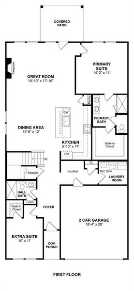 2D floor plan layout of this home in Rolling Ridge, Van Alstyne, TX (Image 2). 2D floor plan layout of this home in Rolling Ridge, Van Alstyne, TX (Image 2).