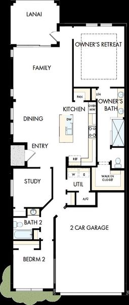 2D floor plan layout of this home in Gracewater at Sarasota, Sarasota, FL (Image 5). 2D floor plan layout of this home in Gracewater at Sarasota, Sarasota, FL (Image 5).