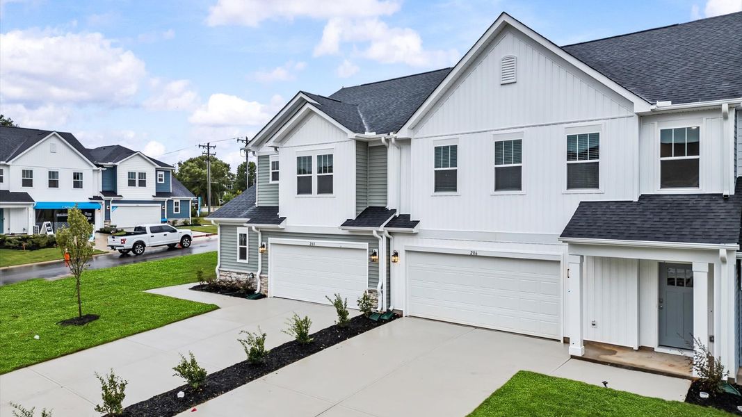 Superior exterior design with modern details and established charm at Silo Ridge by DRB Homes in Anderson, SC