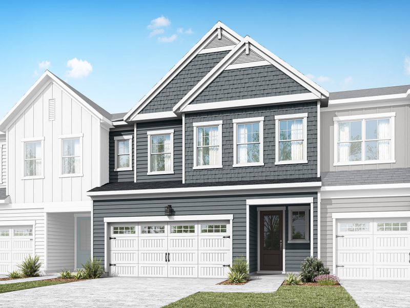 Representative exterior photo of a completed home built from the Silas by Tri Pointe Homes in The Townes at Willow Park, Cary, NC (Image 15).