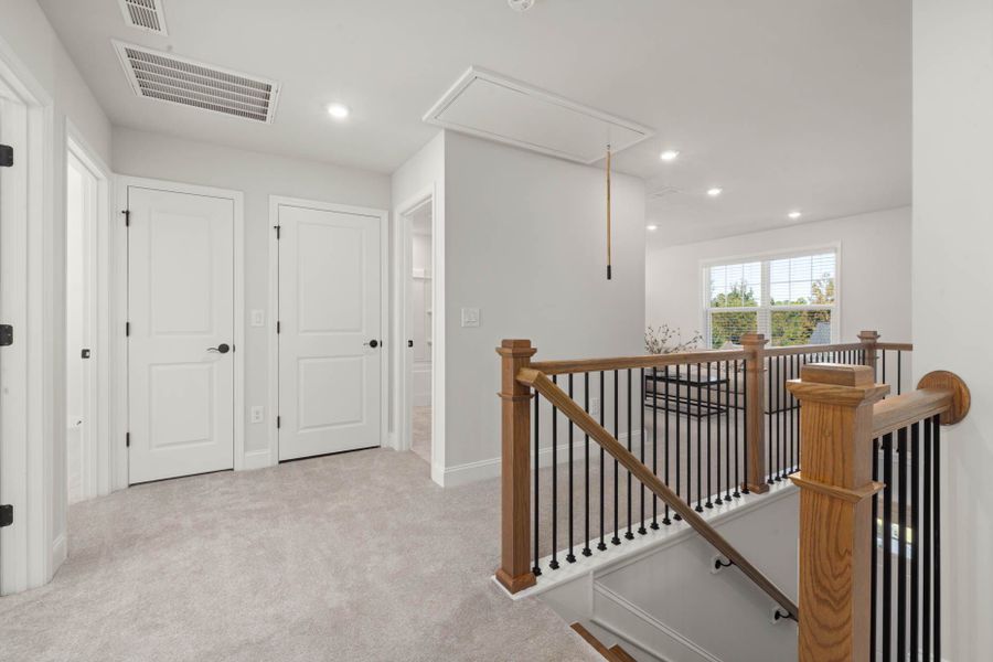 Representative unfurnished interior of a home built from the Mercer by Pulte Homes in Brio, Knightdale (Image 18). Representative unfurnished interior of a home built from the Mercer by Pulte Homes in Brio, Knightdale (Image 18).