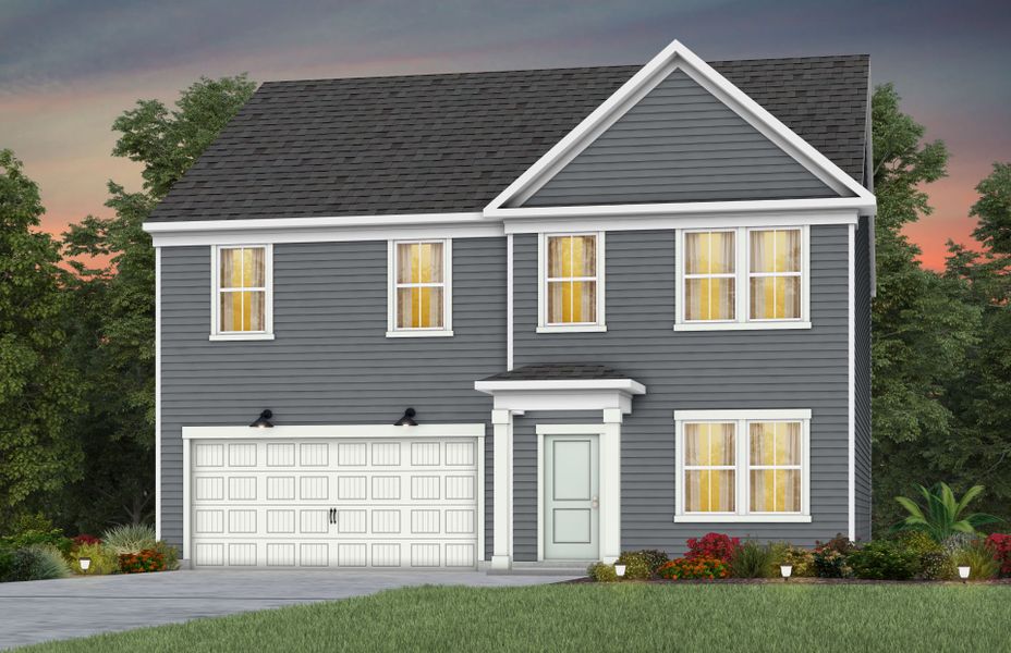 Front exterior of a new home in Cannon Run, Concord, NC, highlighting curb appeal (Image 21).