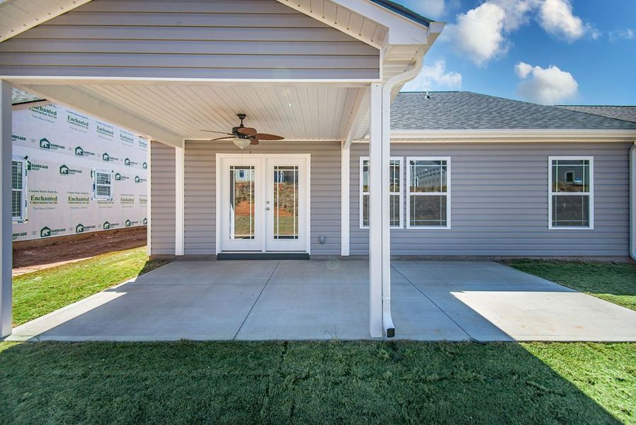 Representative exterior details of a home built from the Bishop by Enchanted Homes in Arcadia Village, Spartanburg (Image 28).