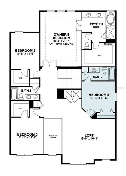 2D floor plan layout of this home in Estates at Rivercrest, Sanford, FL (Image 3). 2D floor plan layout of this home in Estates at Rivercrest, Sanford, FL (Image 3).