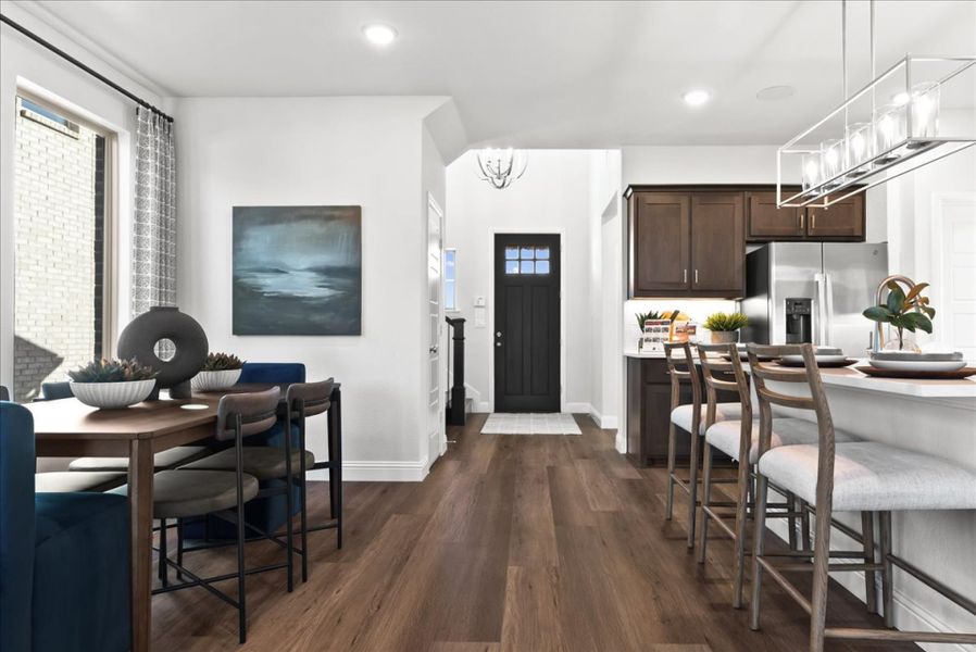 Representative furnished interior of a home built from the Highfield by Pacesetter Homes in La Terra at Uptown Celina, Celina (Image 6).