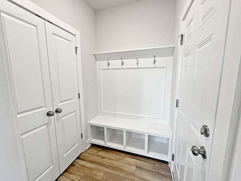 Mudroom without stairs to second floor