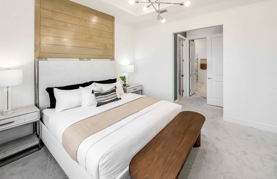 Representative furnished interior of a home built from the Prestige by DiVosta in Emerson Oaks, Vero Beach (Image 25).