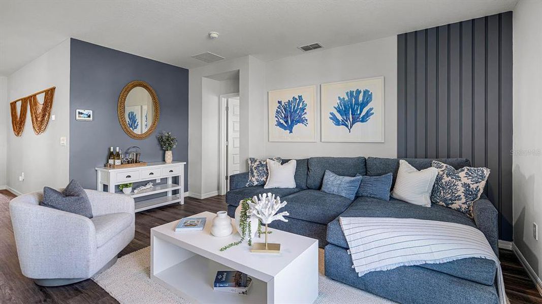 Furnished interior view inside a new home in , Winter Haven (Image 2). Furnished interior view inside a new home in , Winter Haven (Image 2).