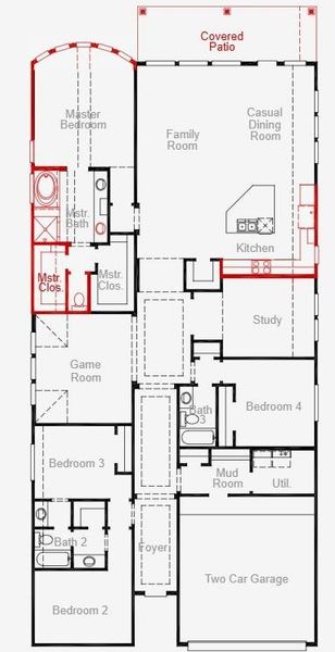 2D floor plan layout of this home in Valencia, Manvel, TX (Image 2). 2D floor plan layout of this home in Valencia, Manvel, TX (Image 2).