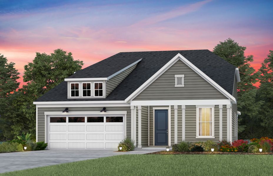Front exterior of a new home in Forest Creek, Waxhaw, NC, highlighting curb appeal (Image 44).