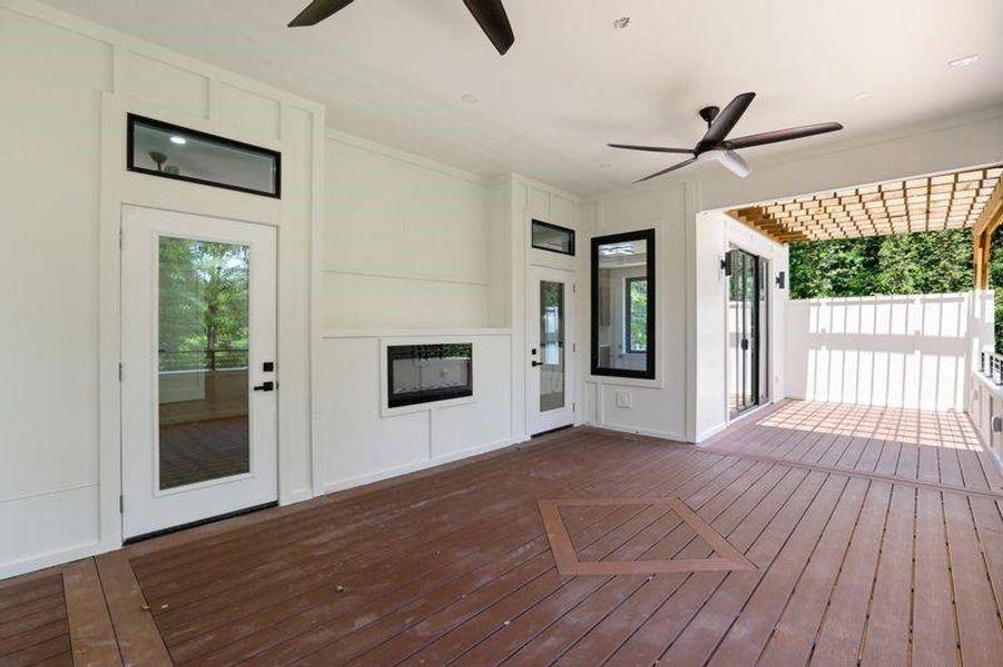 Exterior details and patio area of a home in , Atlanta (Image 4). Exterior details and patio area of a home in , Atlanta (Image 4).