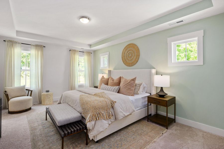 Representative furnished interior of a home built from the Lucky by Garman Homes in Golden Gate, High Point (Image 5).