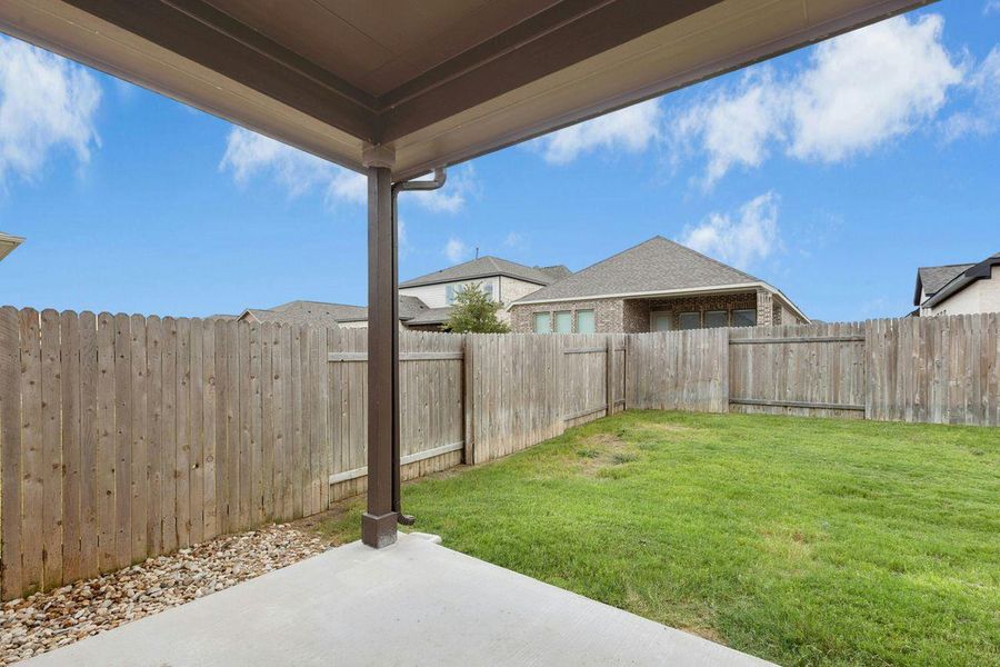 Covered patio. Covered patio.