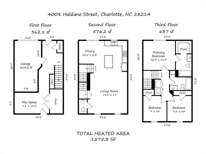 2D floor plan layout of this home in , Charlotte, NC (Image 3).