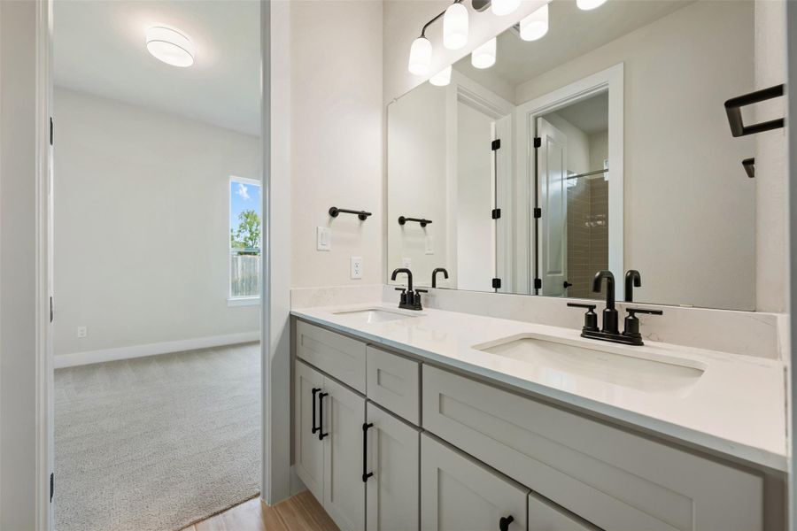 Furnished interior view inside a new home in La Cima, San Marcos (Image 6).