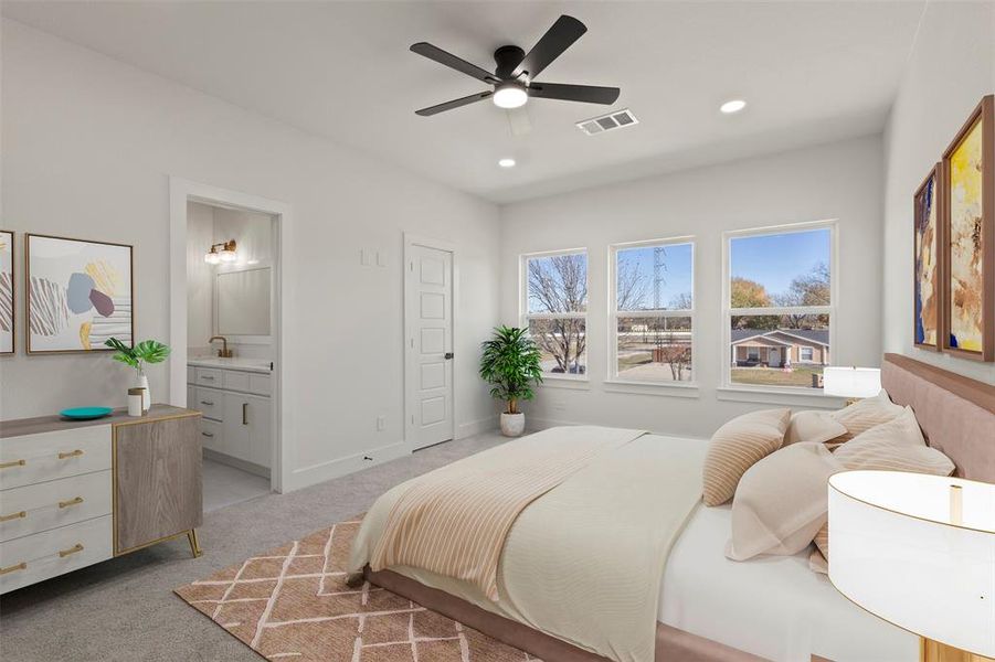 Furnished interior view inside a new home in , Dallas (Image 10).