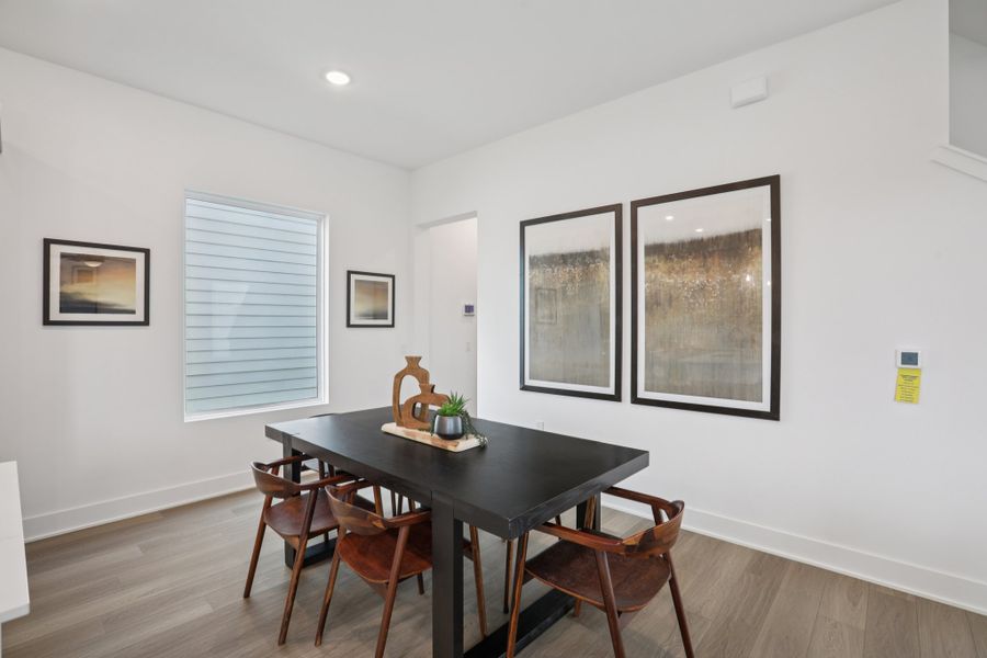 Representative furnished interior of a home built from the Elizabeth by Risewell Homes in Novel, Austin (Image 8).