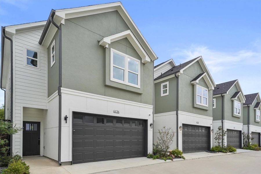 Front exterior of a new home in , Houston, TX, highlighting curb appeal (Image 1). Front exterior of a new home in , Houston, TX, highlighting curb appeal (Image 1).