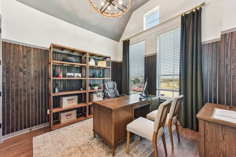 Furnished interior view inside a new home in The Grove at Blackhawk, Pflugerville (Image 55).