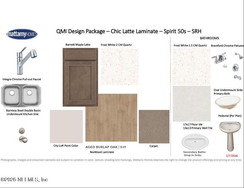 Sample of building materials used in homes in Sandridge Hills, Green Cove Springs (Image 3).