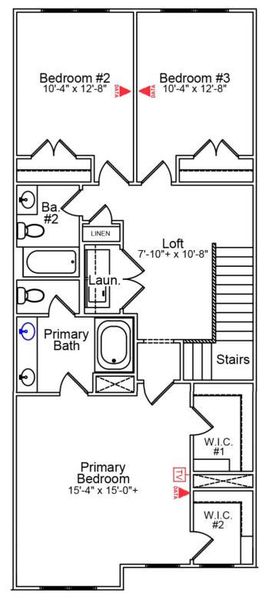 2D floor plan layout of this home in Six Oaks, Summerville, SC (Image 6).