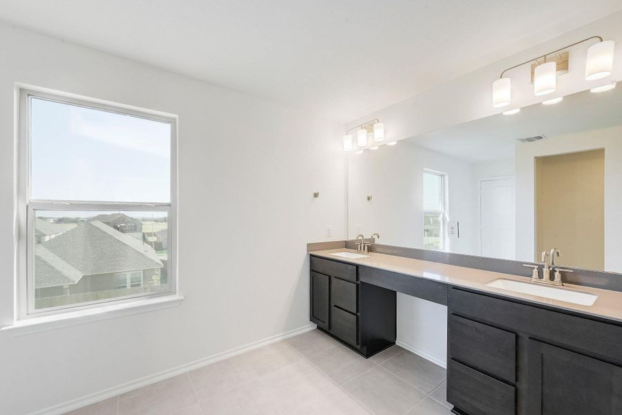 Furnished interior view inside a new home in Salerno - Classic Collection, Round Rock (Image 6). Furnished interior view inside a new home in Salerno - Classic Collection, Round Rock (Image 6).