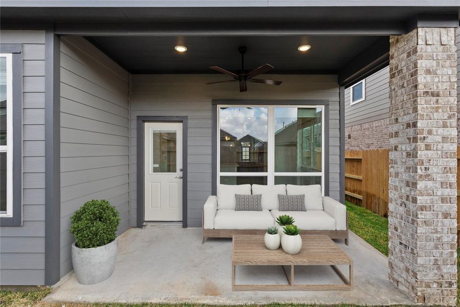 Exterior details and patio area of a home in Emory Glen, Magnolia (Image 3).