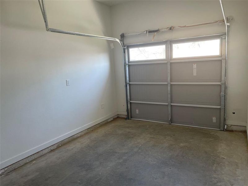 Garage with baseboards