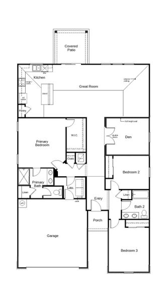 2D floor plan layout of this home in Anabelle Island - Executive Series, Green Cove Springs, FL (Image 2).