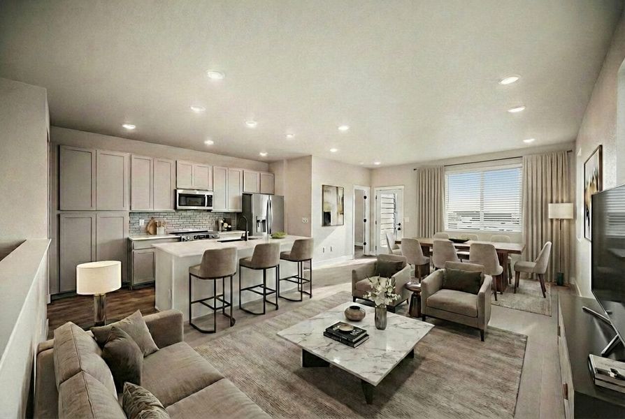 Furnished interior view inside a new home in Trails at Aspen Ridge-3, Colorado Springs (Image 5).