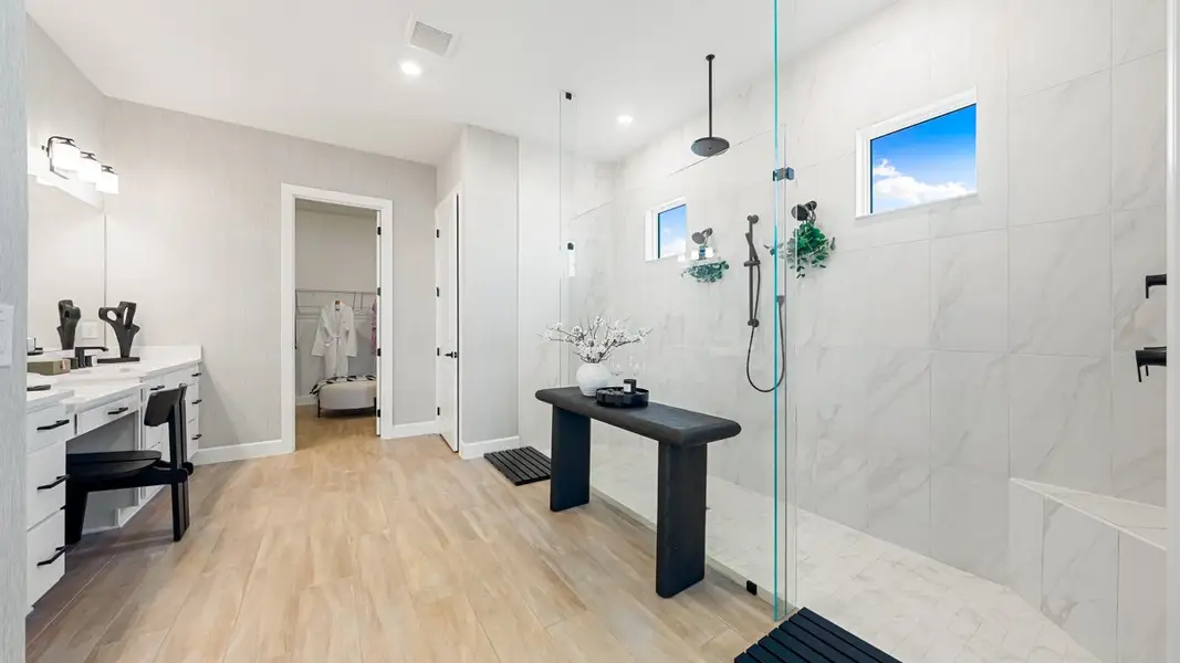 Furnished interior view inside a new home in Esplanade at Starling, Punta Gorda (Image 9).