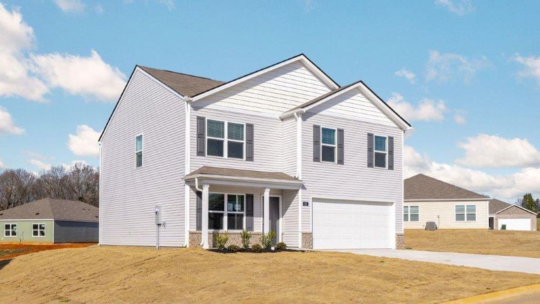 Front exterior of a new home in Crescent Ridge, Niota, TN, highlighting curb appeal (Image 2).